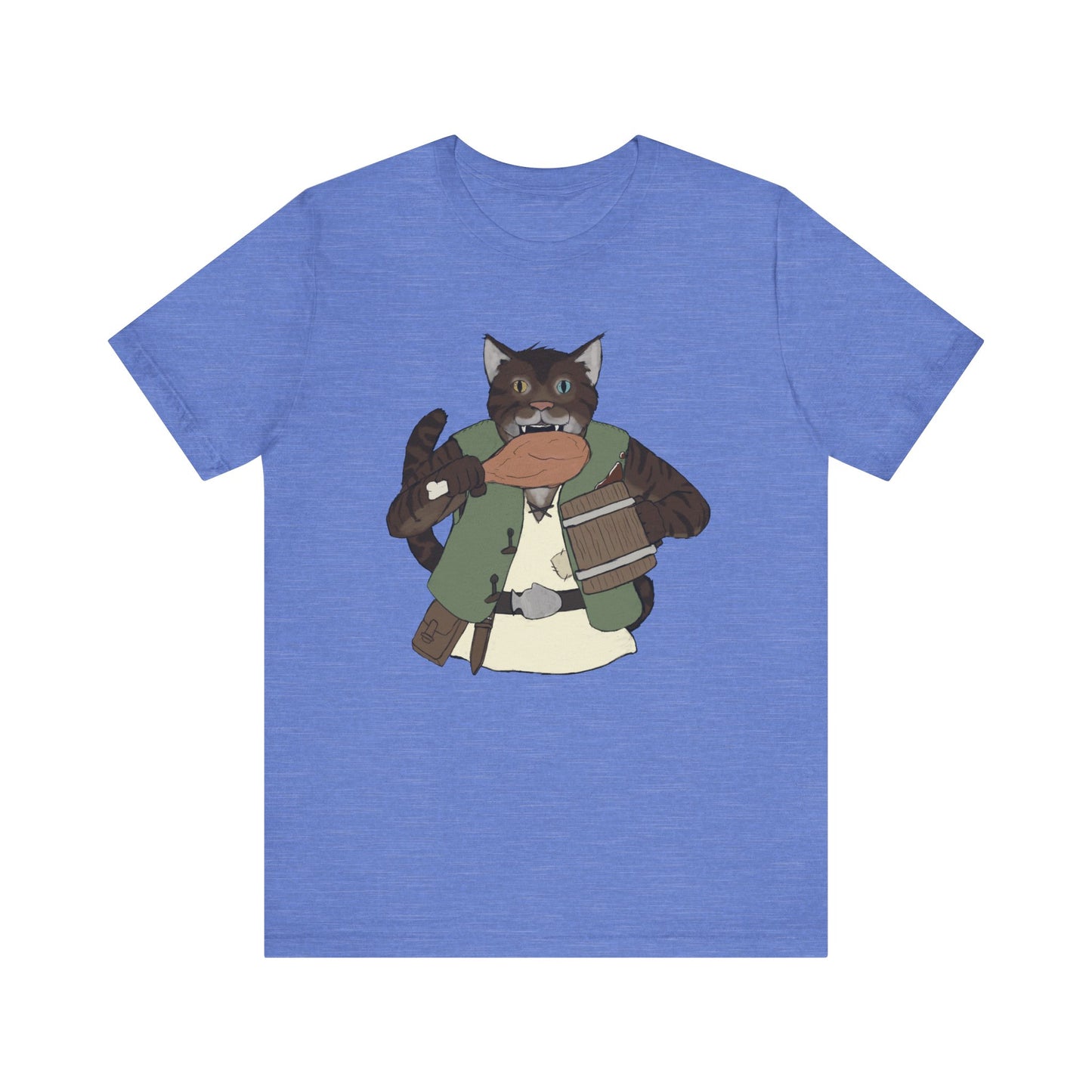 Renaissance cat turkey leg Unisex Jersey Short Sleeve Tee