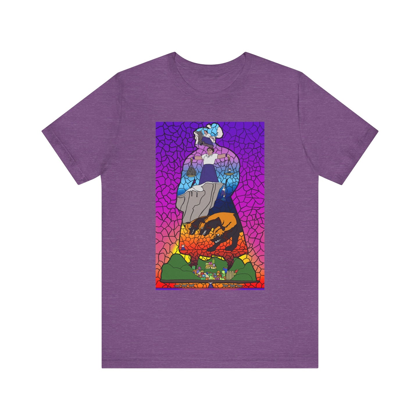 Stained glass Pressure Unisex Jersey Short Sleeve Tee