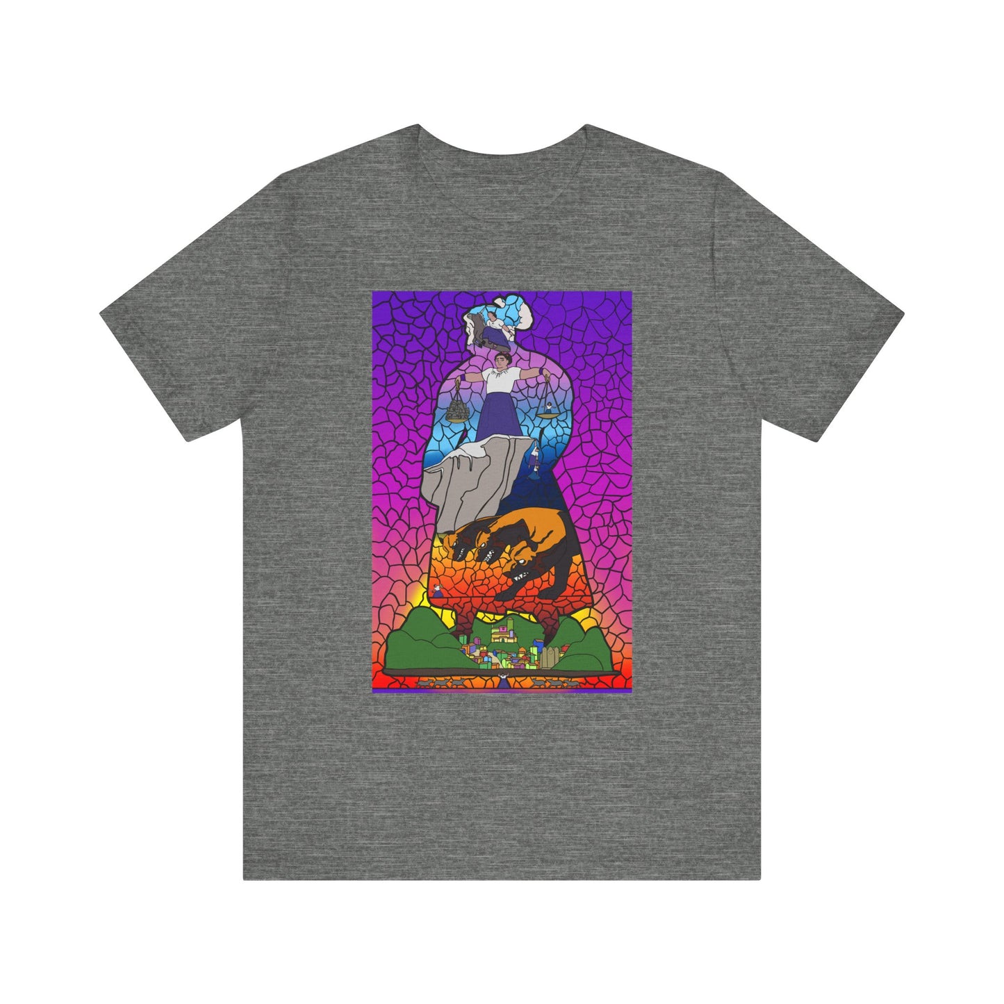 Stained glass Pressure Unisex Jersey Short Sleeve Tee