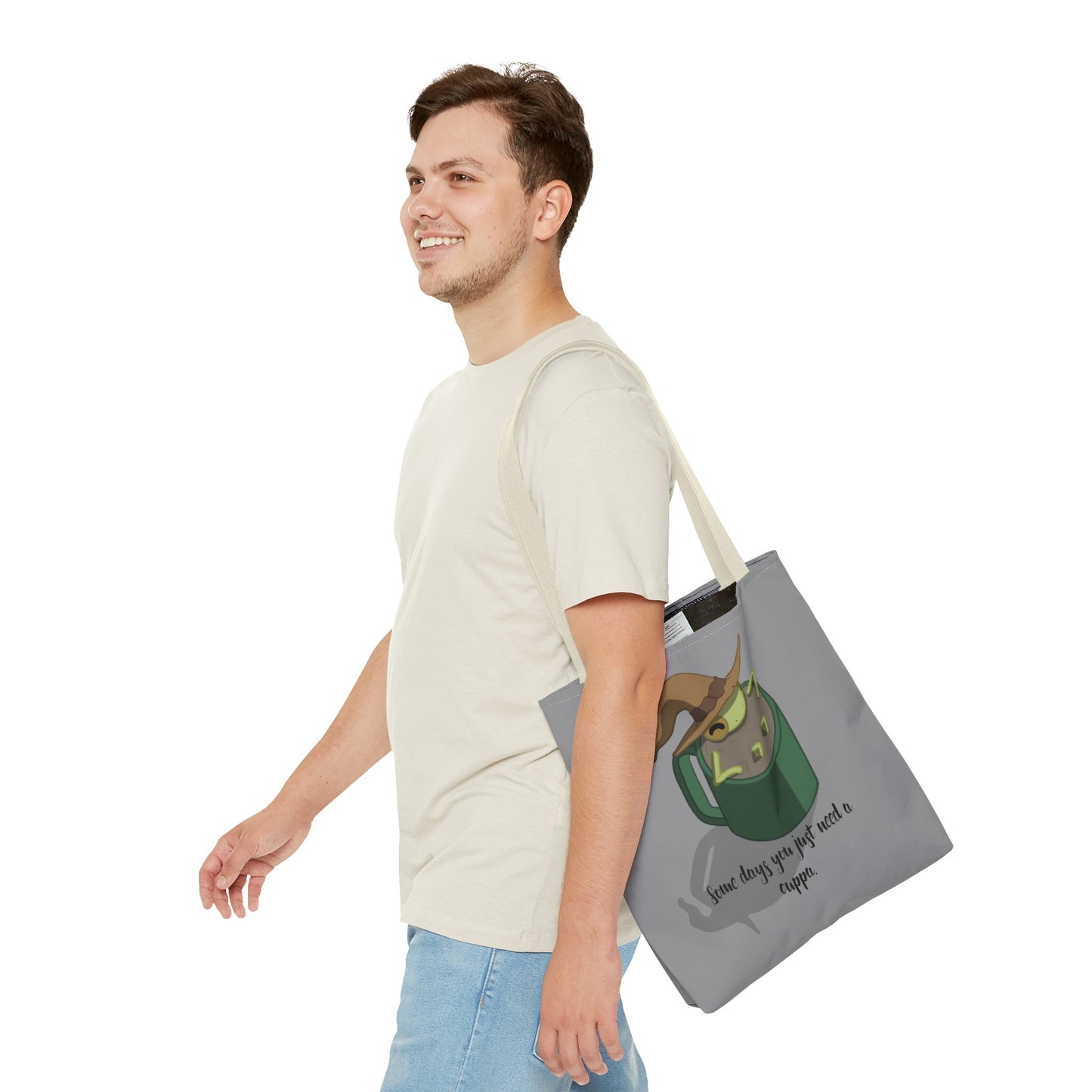 Cup of tea frog tote