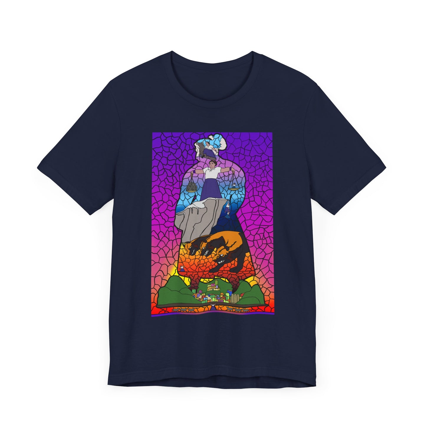 Stained glass Pressure Unisex Jersey Short Sleeve Tee