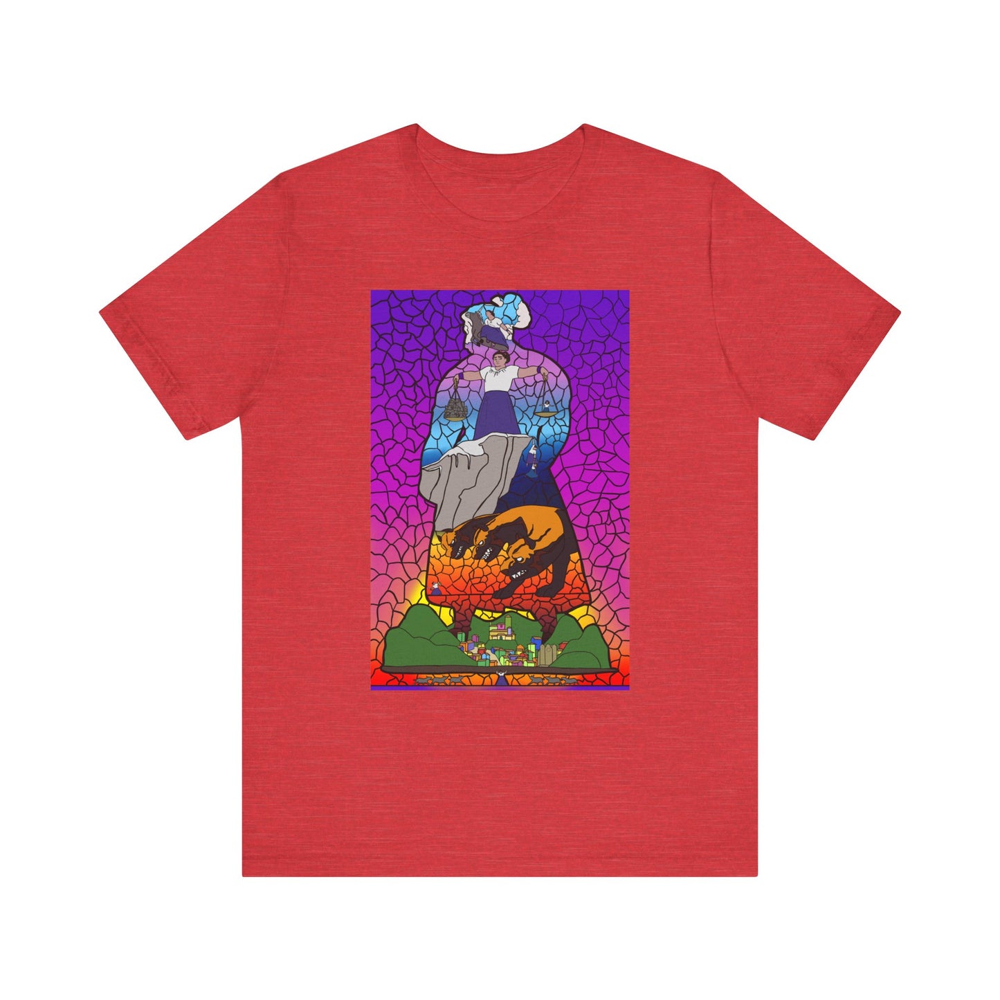 Stained glass Pressure Unisex Jersey Short Sleeve Tee