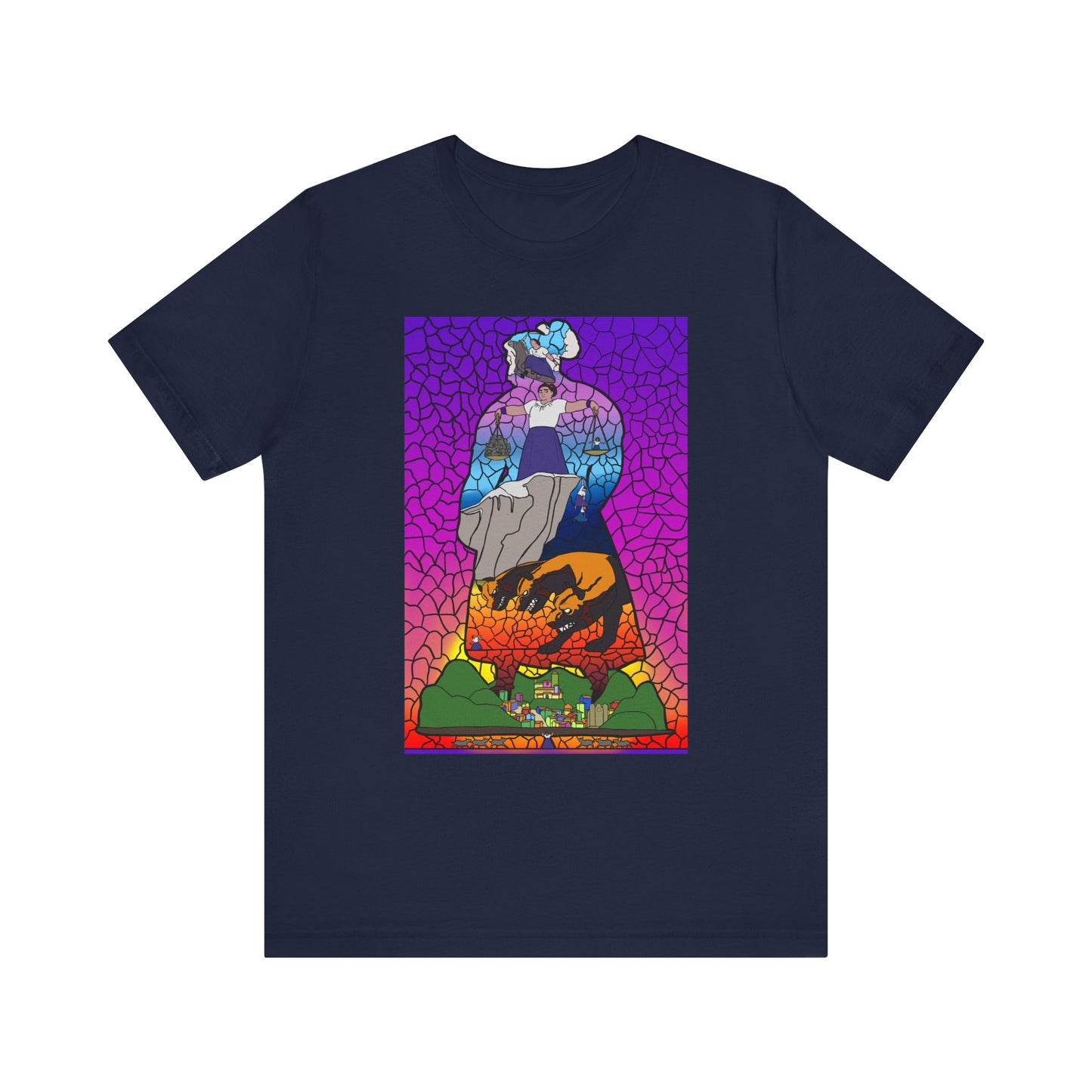 Stained glass Pressure Unisex Jersey Short Sleeve Tee