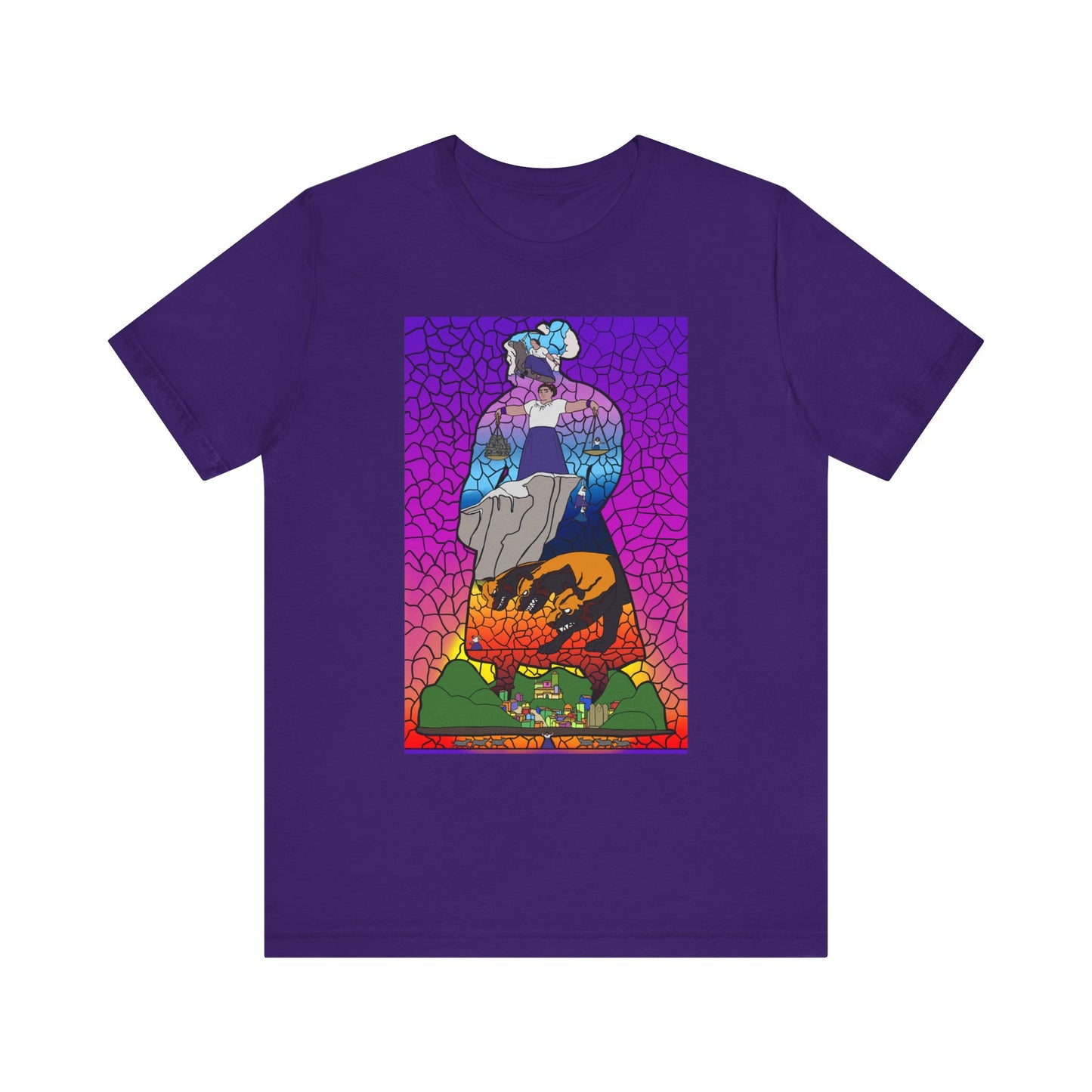 Stained glass Pressure Unisex Jersey Short Sleeve Tee