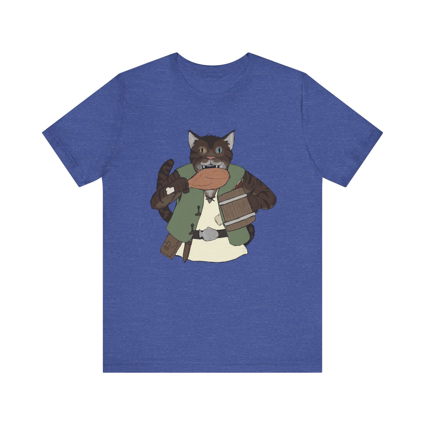 Renaissance cat turkey leg Unisex Jersey Short Sleeve Tee