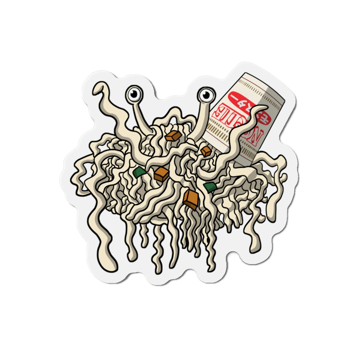 Ramen noodle monster magnet