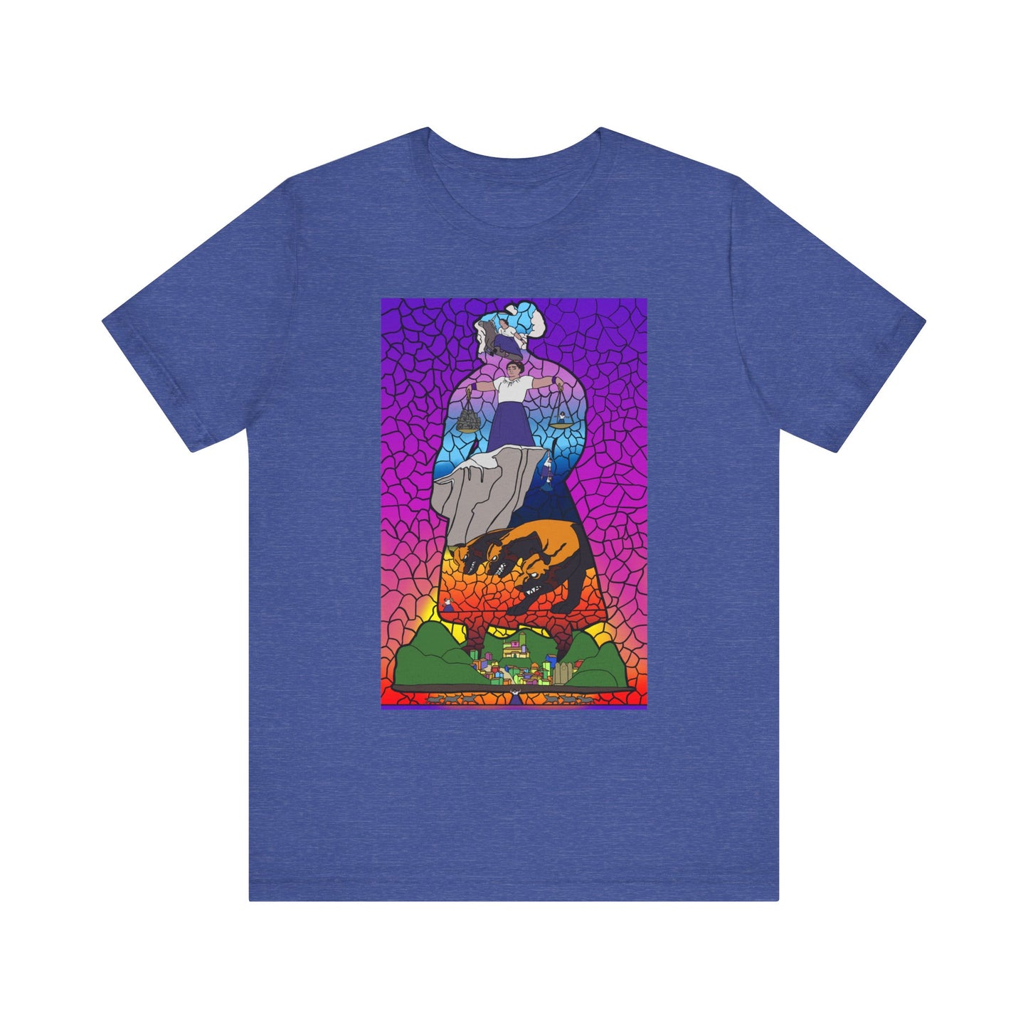 Stained glass Pressure Unisex Jersey Short Sleeve Tee