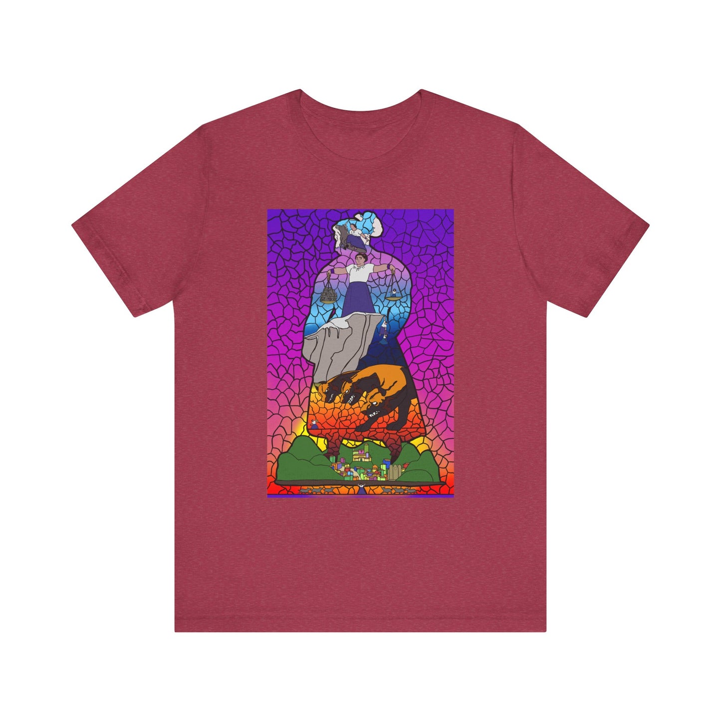 Stained glass Pressure Unisex Jersey Short Sleeve Tee
