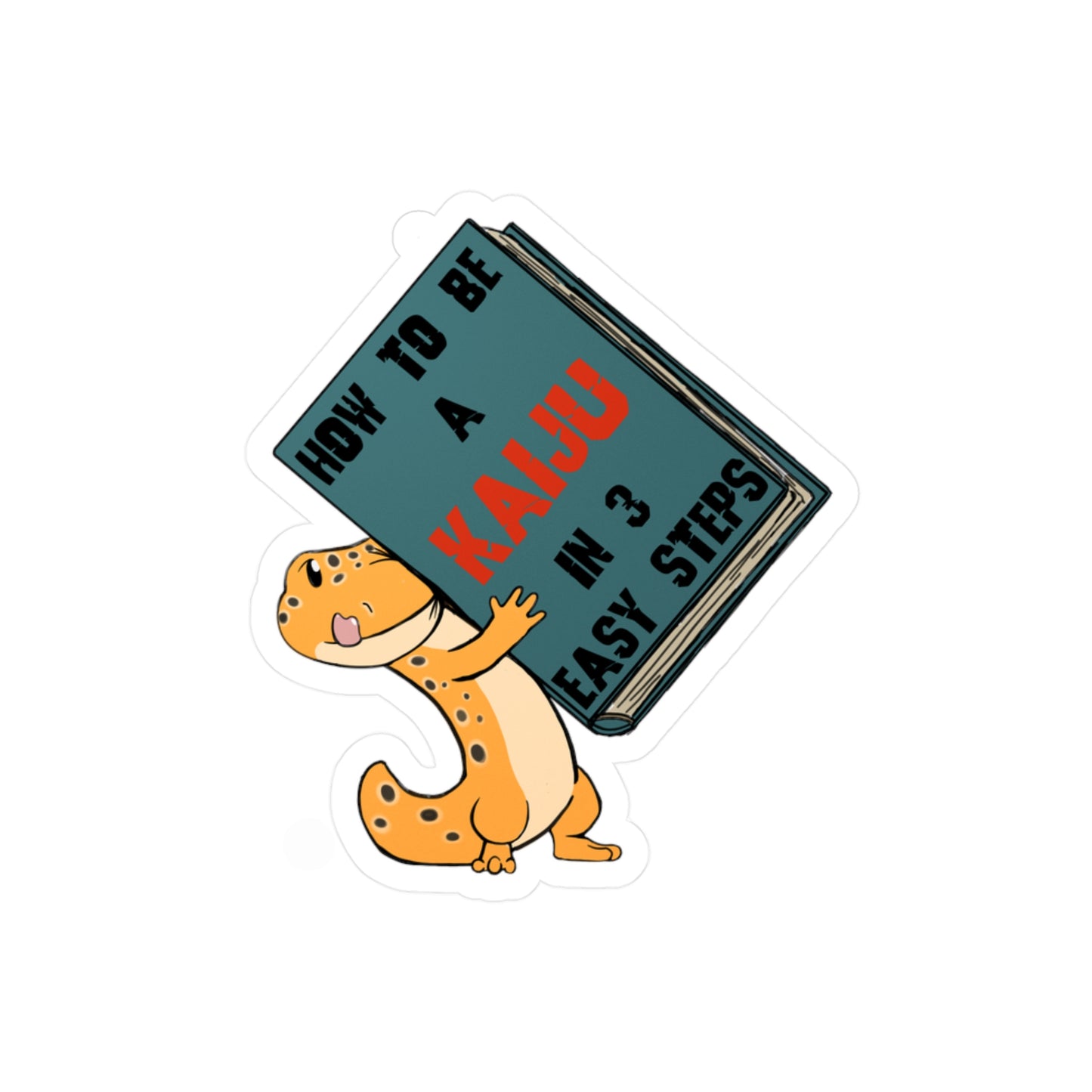 Book lizard sticker