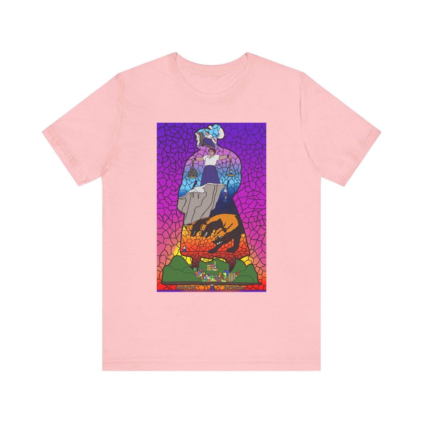 Stained glass Pressure Unisex Jersey Short Sleeve Tee