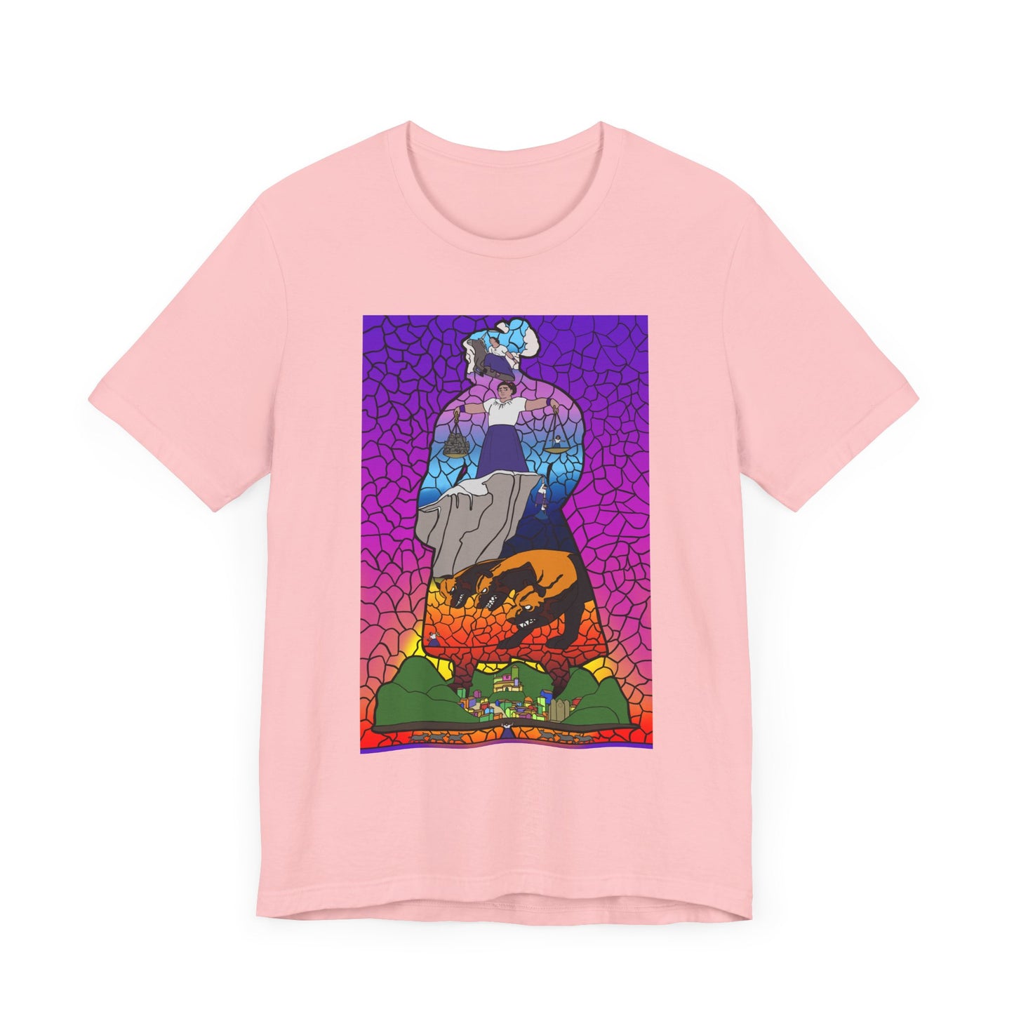 Stained glass Pressure Unisex Jersey Short Sleeve Tee