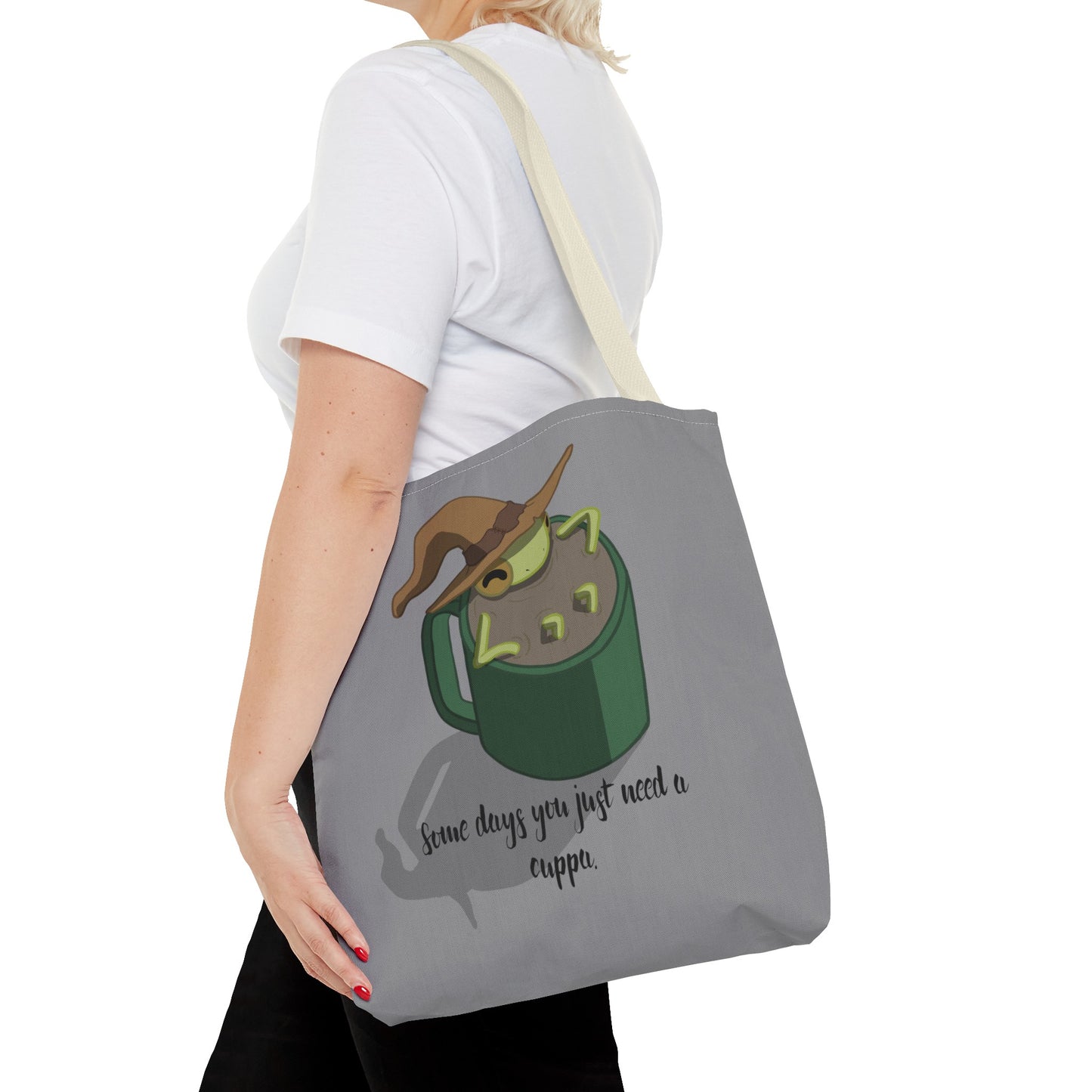 Cup of tea frog tote