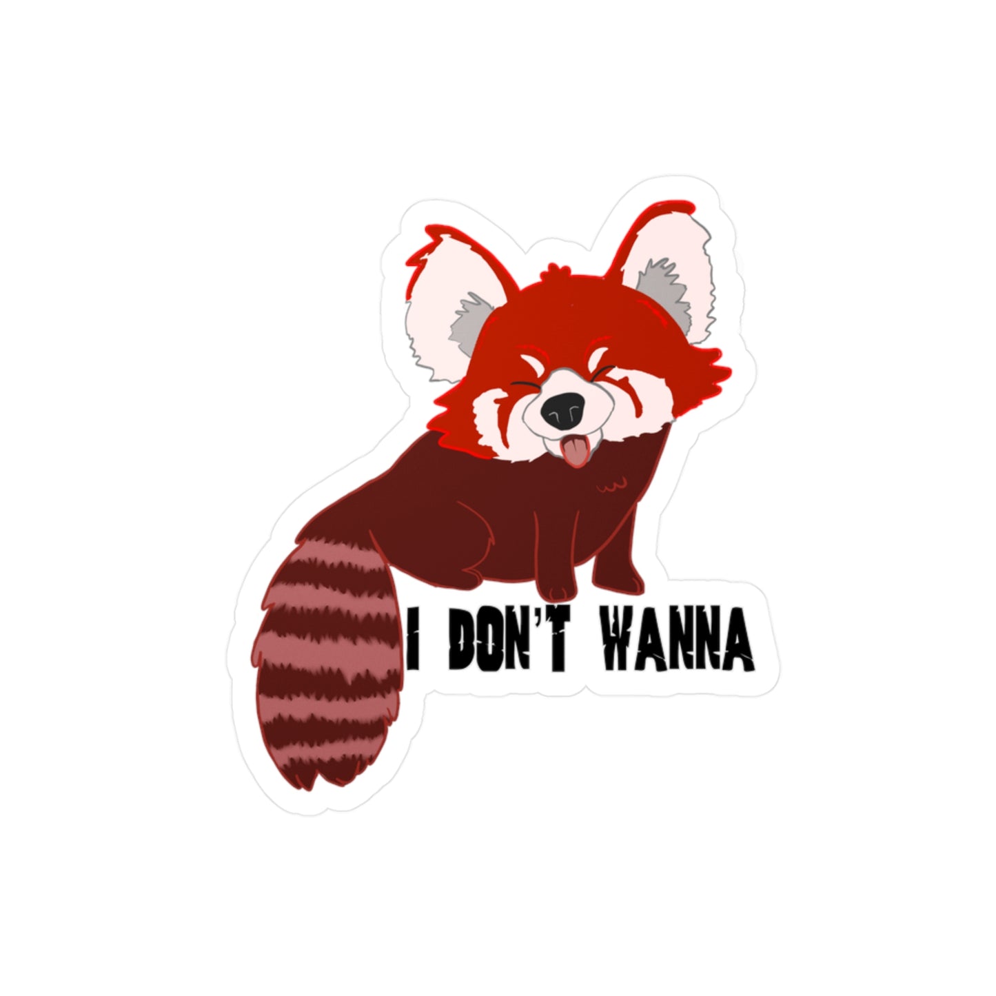 Sassy red panda sticker