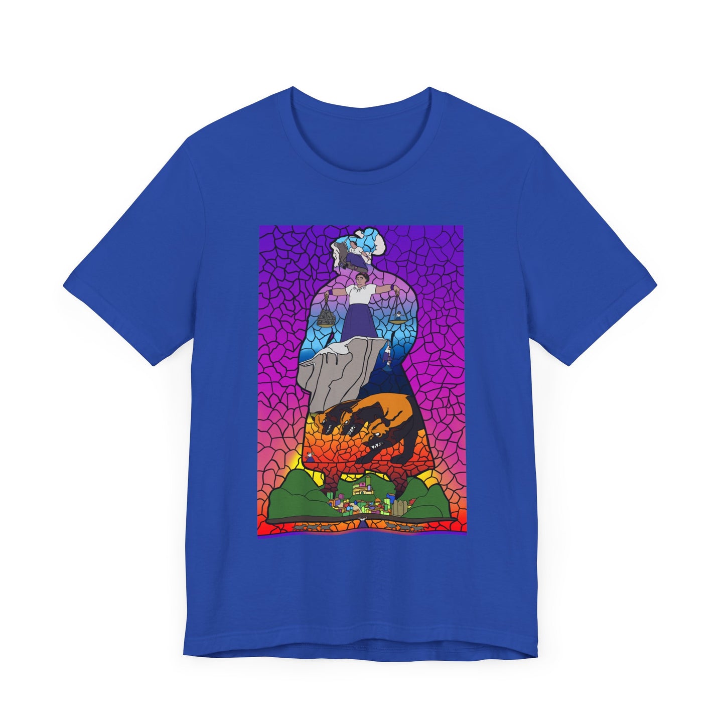 Stained glass Pressure Unisex Jersey Short Sleeve Tee