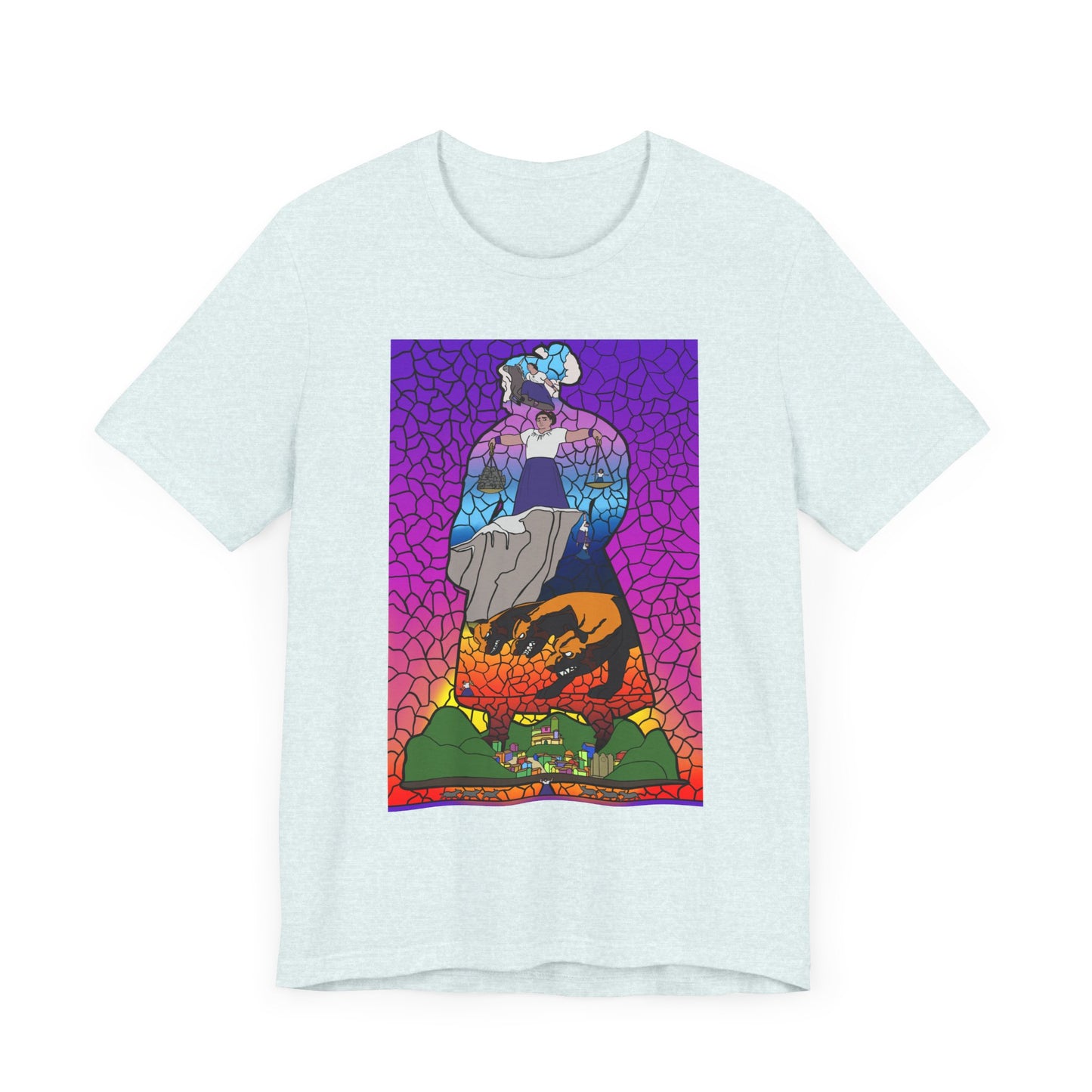 Stained glass Pressure Unisex Jersey Short Sleeve Tee