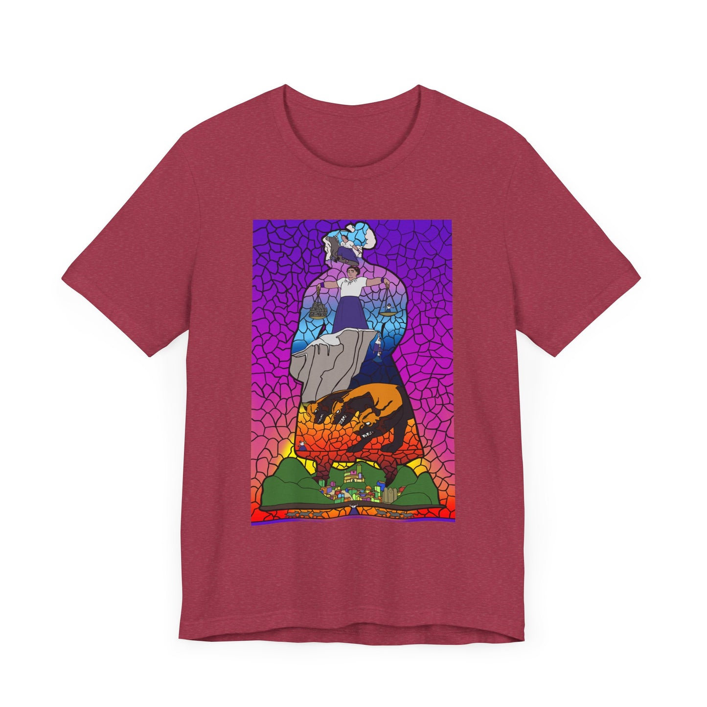 Stained glass Pressure Unisex Jersey Short Sleeve Tee