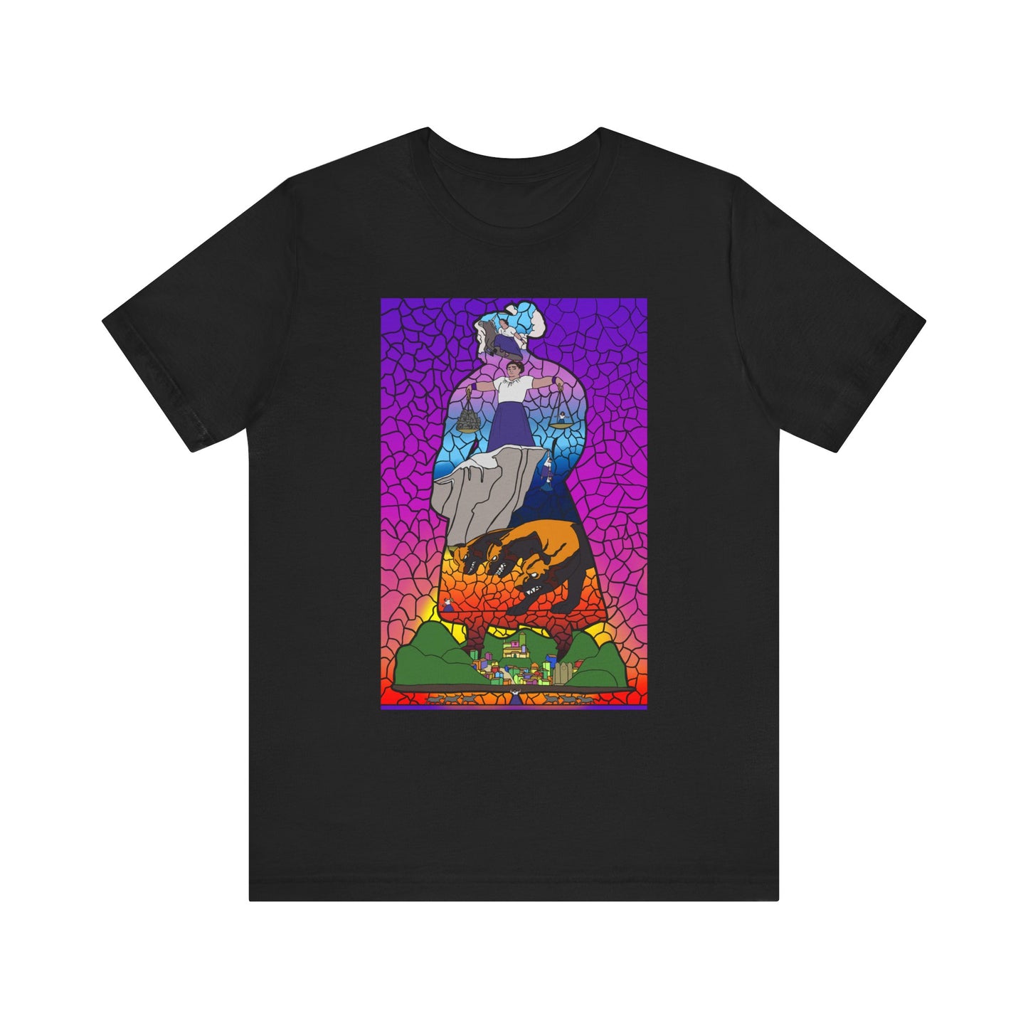 Stained glass Pressure Unisex Jersey Short Sleeve Tee