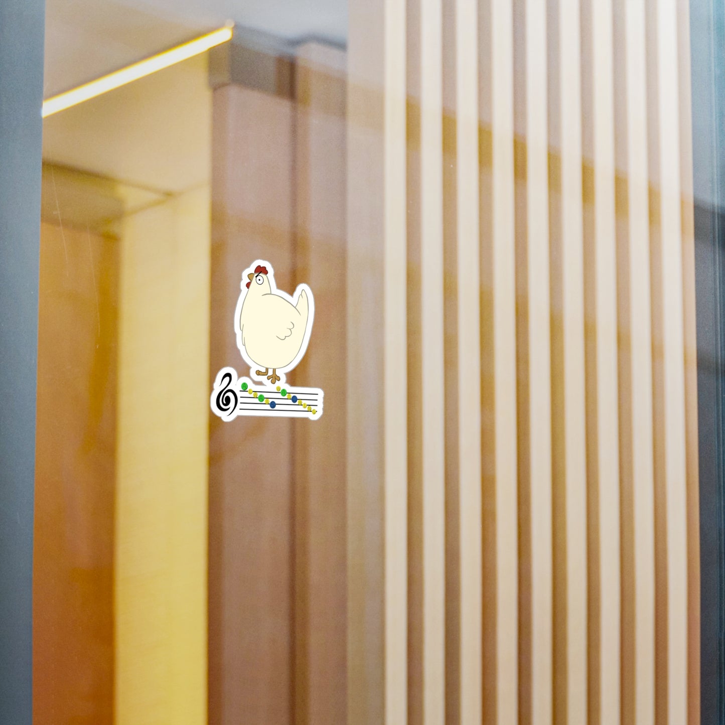 Angry chicken suspicion sticker