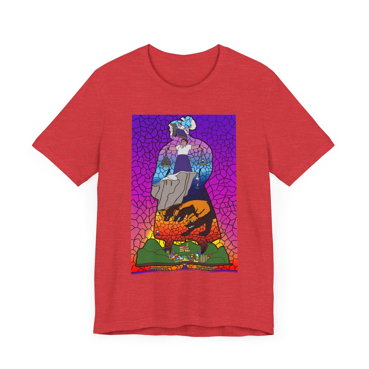 Stained glass Pressure Unisex Jersey Short Sleeve Tee