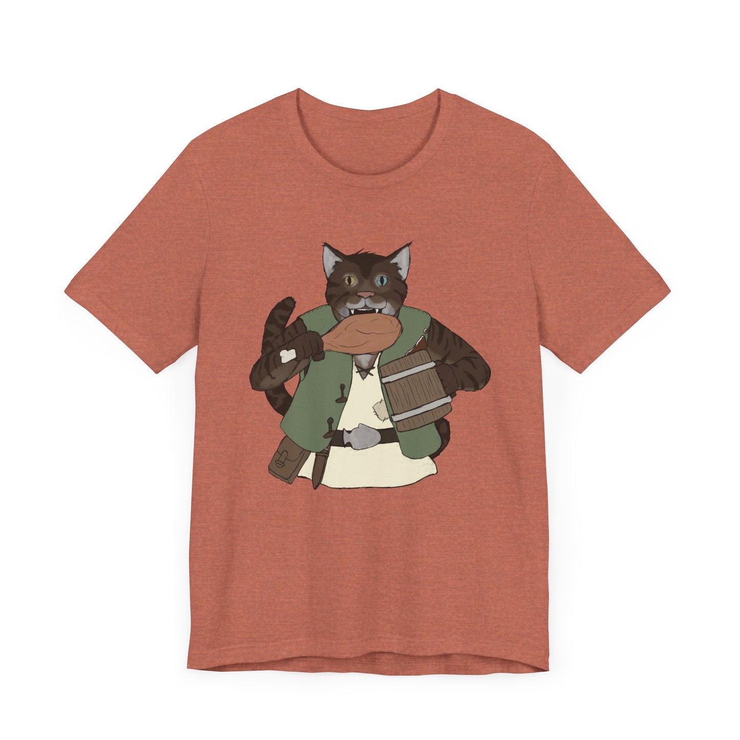 Renaissance cat turkey leg Unisex Jersey Short Sleeve Tee