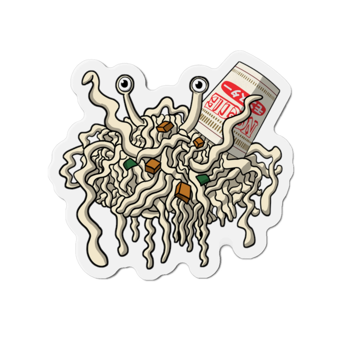 Ramen noodle monster magnet
