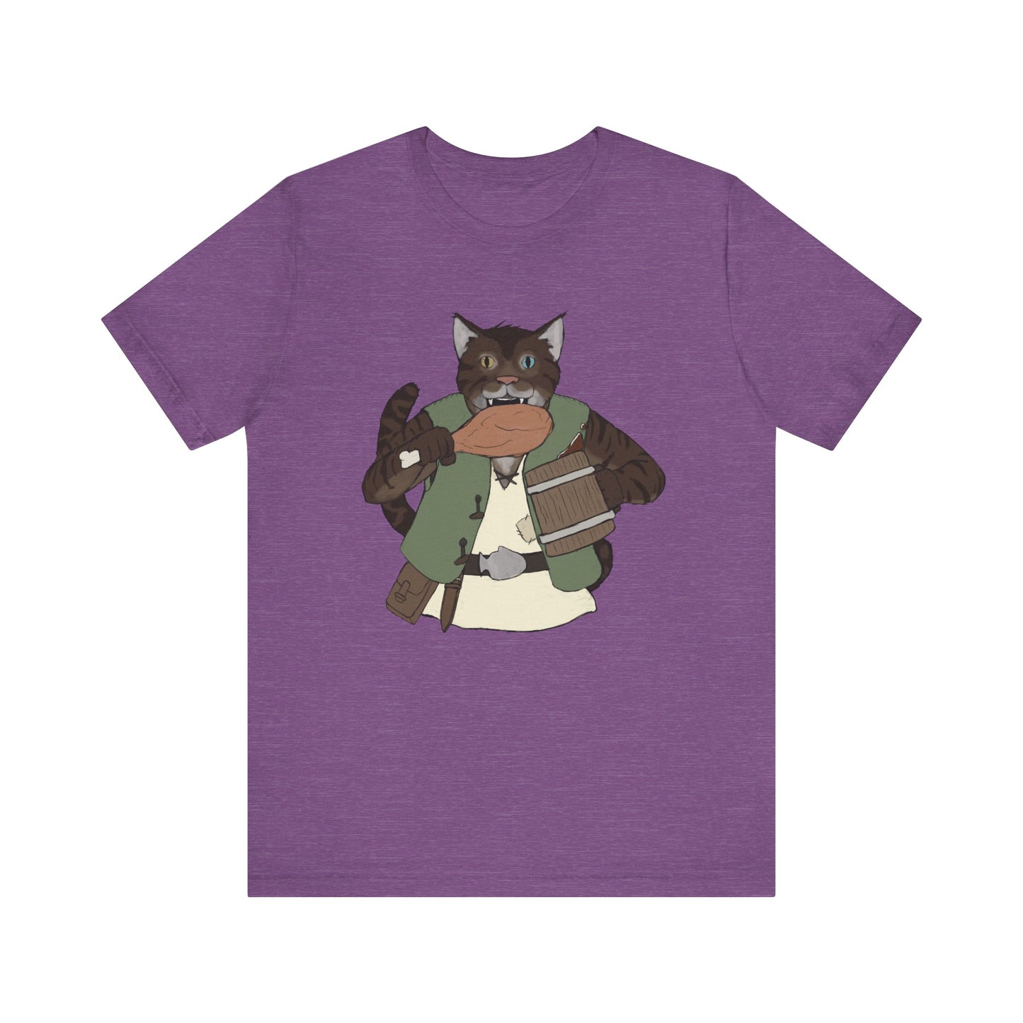 Renaissance cat turkey leg Unisex Jersey Short Sleeve Tee