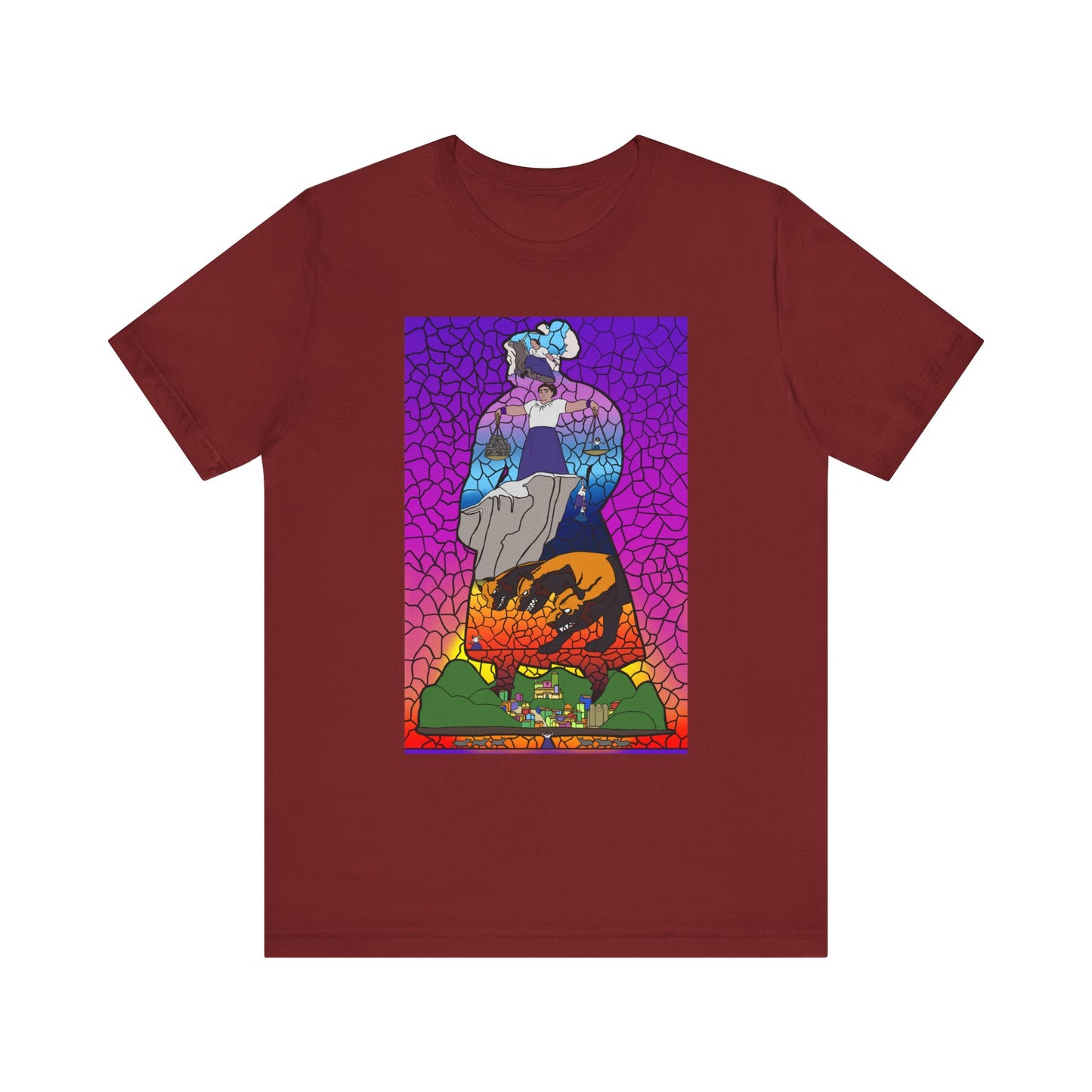 Stained glass Pressure Unisex Jersey Short Sleeve Tee