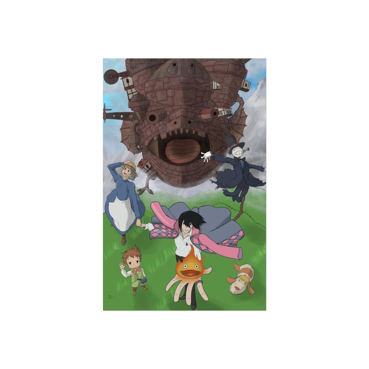 Moving castle Art Posters