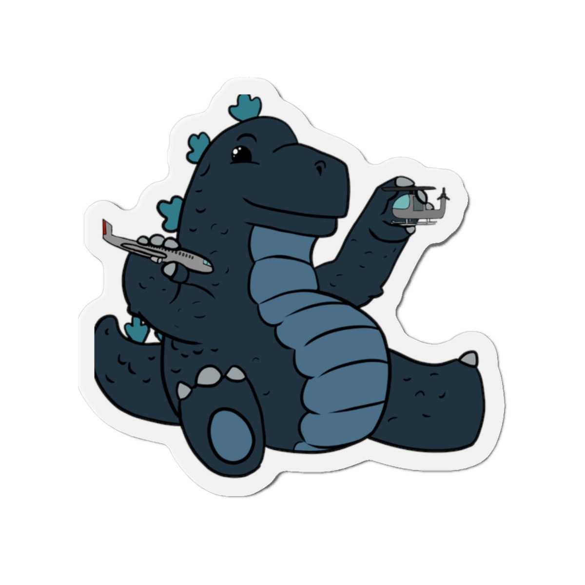 Big monster playing sticker